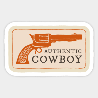 Cowboy Gun Sticker